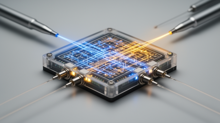 Prototype photonic chip trains optical neural network without backpropagation