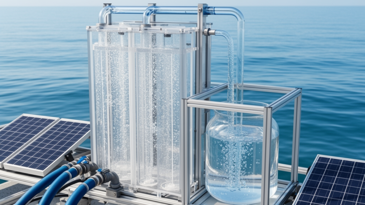 Pilot system co-produces hydrogen and fresh water from seawater