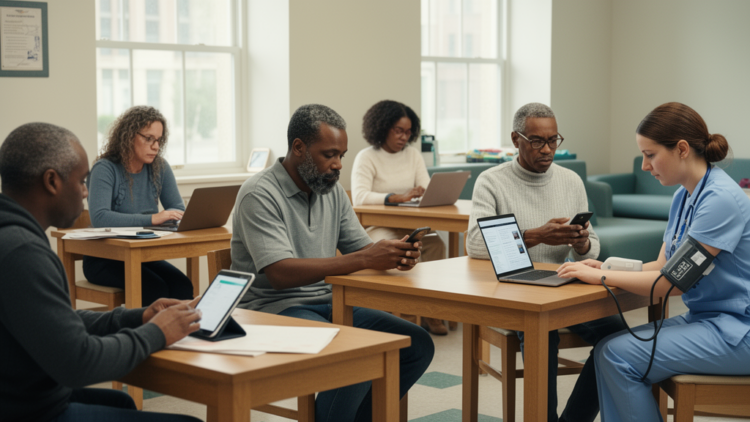 Six-cohort study links digital participation to part of socioeconomic health gap