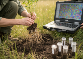 AI predicts mycorrhizal colonization, but field validation lags