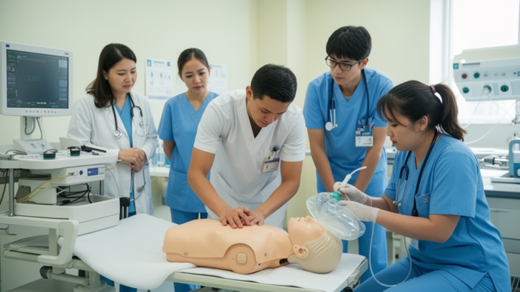 Research report: Application of case-based scenario simulation teaching in cardiopulmonary resuscitation training for medical and nursing interns