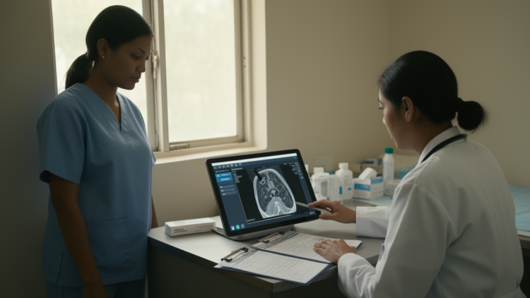 AI pilot reconstructs breast cancer staging logic in low-resource settings