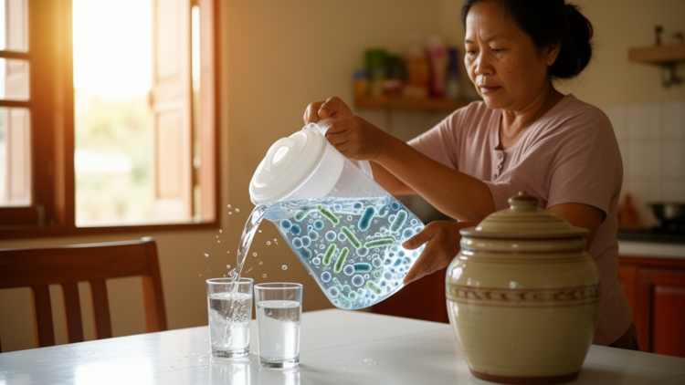 Microbial recontamination associated with household water use practices in Cambodia