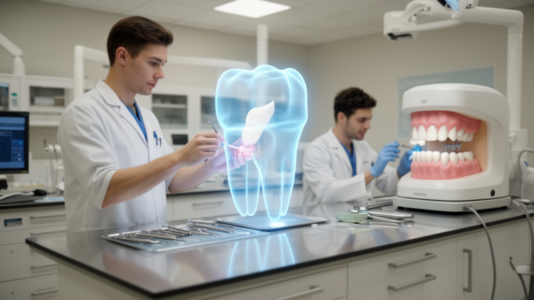 Holographic visualization shows no significant preparation-quality advantage in dental training
