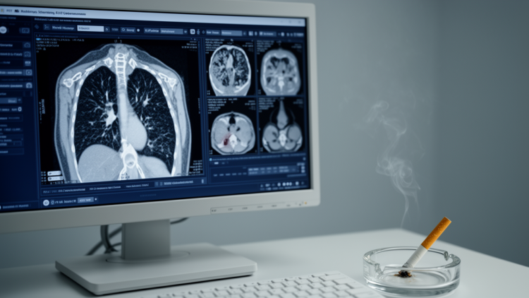 Smoking shows limited direct association with metastatic lung adenocarcinoma radiomics