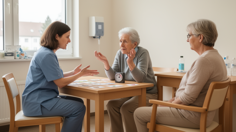 Qualitative study identifies barriers to guideline-based aphasia therapy in German-speaking care