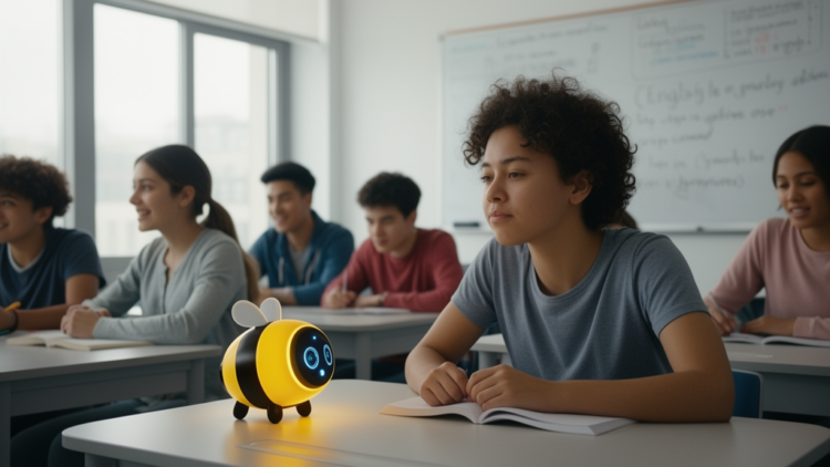 Bumble Bee-Inspired AI Reads Students’ Facial Emotions to Support English Learning