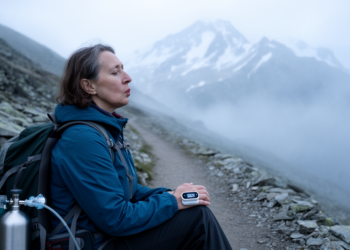 Oxygen saturation falls faster with altitude in people with respiratory disease
