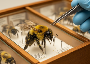 Pollen DNA from museum bumblebees reveals 50-year shift away from Fabaceae foraging