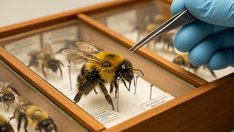 Pollen DNA from museum bumblebees reveals 50-year shift away from Fabaceae foraging