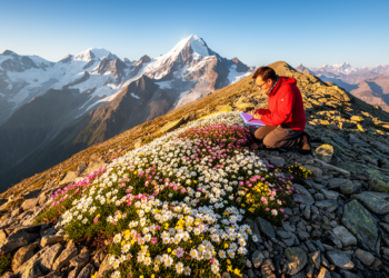 Alpine summit blooms: Italian peak’s flora triples as warming lifts plants to record heights
