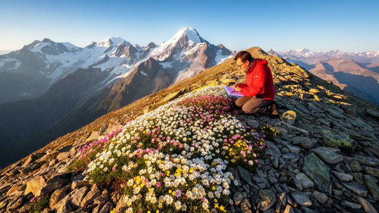 Alpine summit blooms: Italian peak’s flora triples as warming lifts plants to record heights