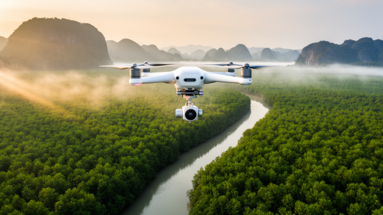 Multispectral drone survey maps mangrove biomass in northern Vietnam with high accuracy