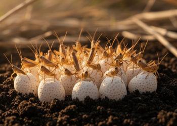 Grasshopper study reveals synchronized hatching driven by embryo-to-embryo communication
