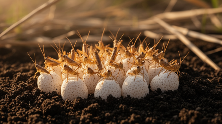 Grasshopper study reveals synchronized hatching driven by embryo-to-embryo communication