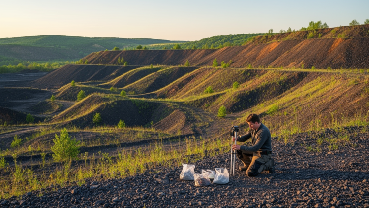 Fractal Terrain Analysis Reveals How Micro-Topography Shapes Carbon Storage on Coal Mine Dumps