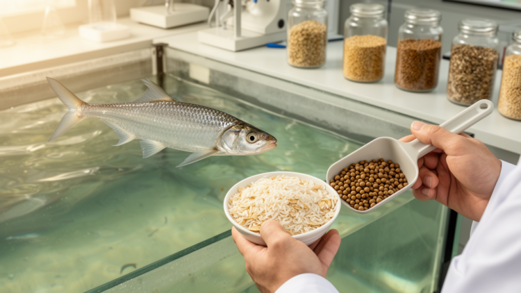 Mushroom-Fermented Rice Bran Matches Soybean Meal in Juvenile Milkfish Feed Trial