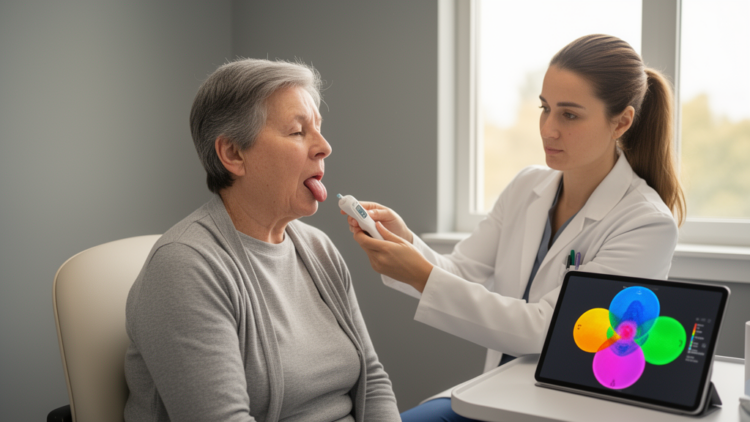 Five-Point Tongue Pressure Map Reveals Regional Weakness After Stroke