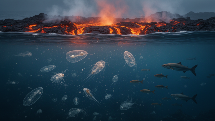Size, Not Volcanic Ash, Shapes Zooplankton Food Web Near New Lava Deltas