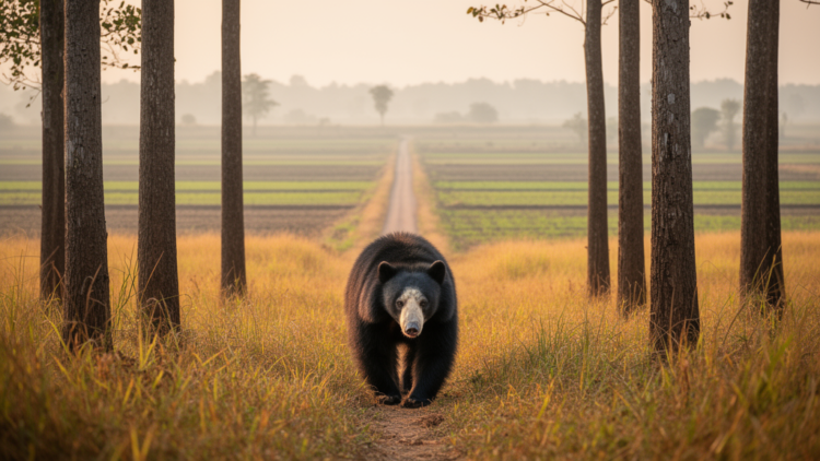 Agriculture blocks gene flow in fragmented sloth bear populations of India’s Terai