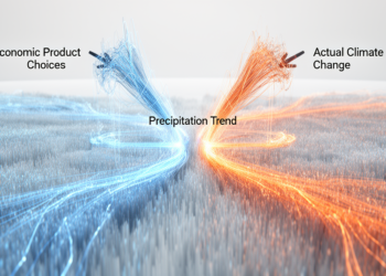 Precipitation Trend Uncertainty From Product Choice Rivals Actual Climate Change