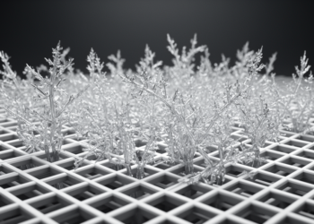 Stretched Grids Sharpen Simulations of Dendritic Crystal Growth