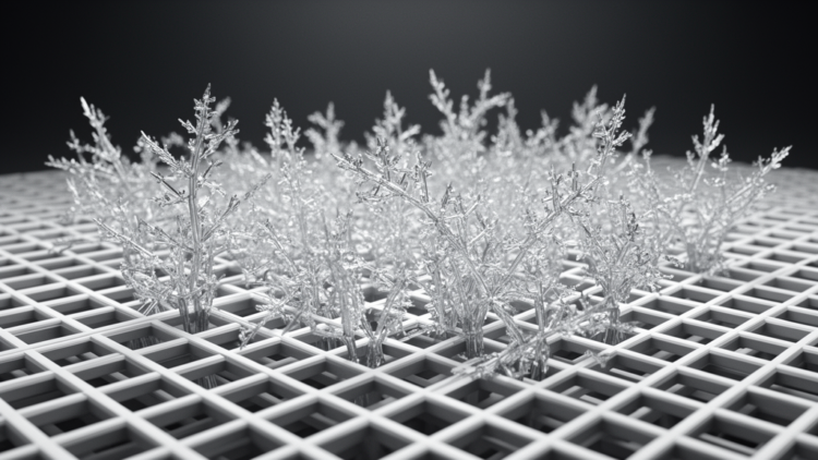 Stretched Grids Sharpen Simulations of Dendritic Crystal Growth