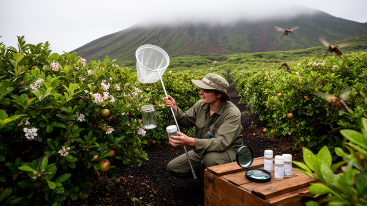 Hedgerows and orchards on a volcanic island yield a new arthropod dataset for biological control research