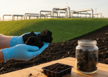 Coconut Husk Biochar Shows Promise for Trapping Landfill Gases in Soil Covers