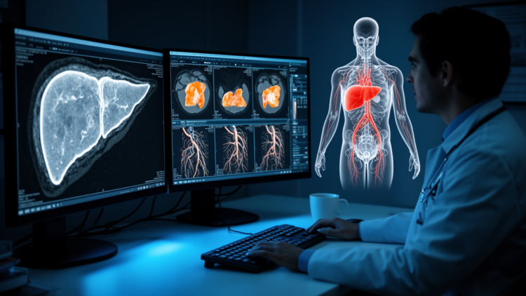 Liver fat on spectral CT links to coronary plaque danger signs in chest pain patients