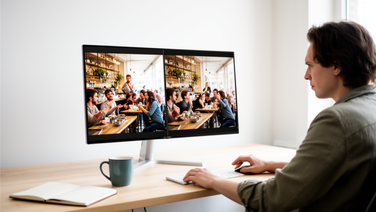 Web-based spot-the-difference task tracks how we process social scenes