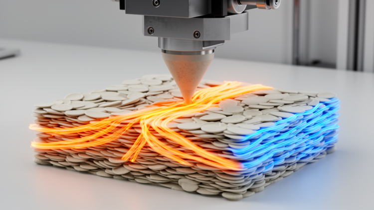 3D-printed boron nitride composites tune heat flow through platelet alignment