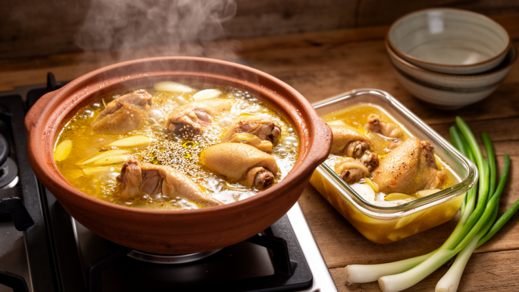 Reheating After Six Days of Chilling Reshapes the Aroma of Hakka Rice Wine Chicken