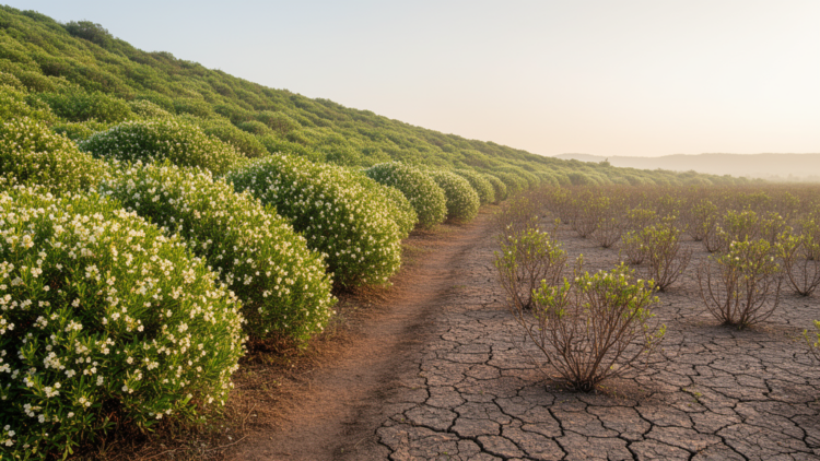 Same plant, different fate: climate sensitivity shifts from region to region