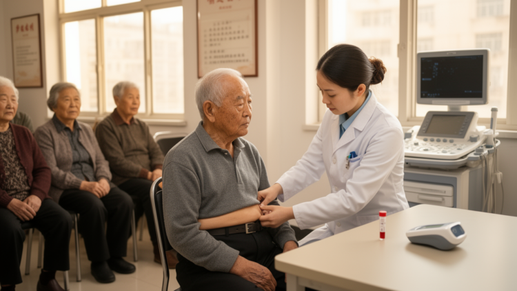 Frailty-glucose index linked to liver fibrosis in Chinese community screening study