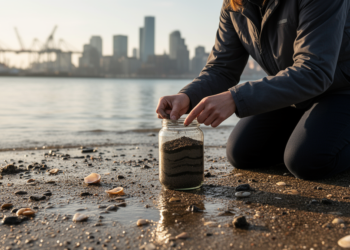 Urban Coastal Sediments Reveal Contrasting Fingerprints of Human and Natural Particle Inputs