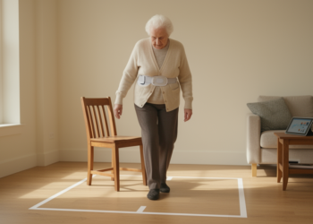 Trunk Sensor Study Maps How Very Old Women Move Through Each Step of the Timed Up and Go