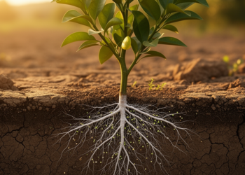 Soil Fungi and Bacteria Team Up to Help Citrus Rootstocks Cope with Drought