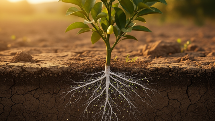 Soil Fungi and Bacteria Team Up to Help Citrus Rootstocks Cope with Drought