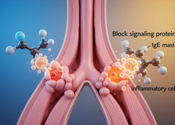 Asthma biologics omalizumab and dupilumab both ease symptoms but move IgE in opposite directions