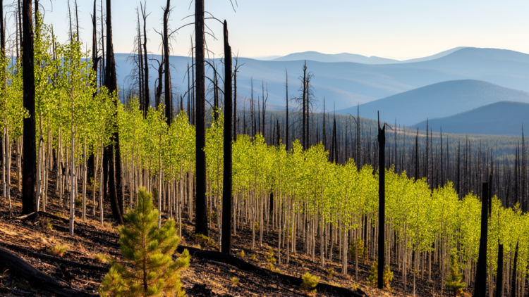 Reburns push high-elevation forests toward pine and aspen, study finds
