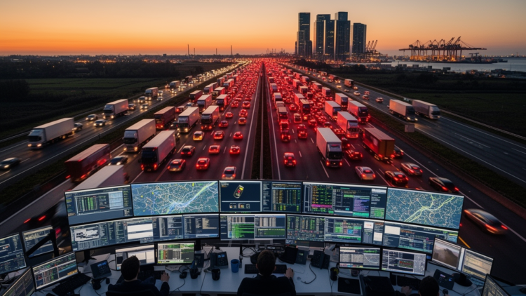 Traffic congestion dominates a decade of research on predicting supply chain bottlenecks with real-time data