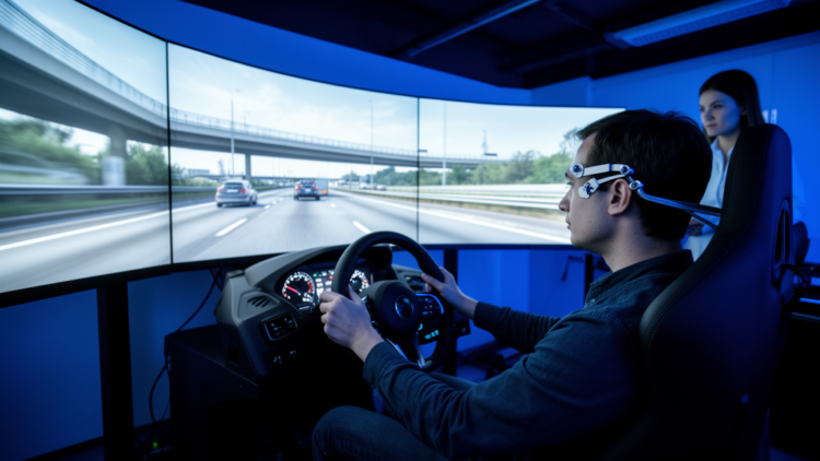 Virtual Driving Through a Digital Twin Reveals Which Highway Segments Stress Drivers Most