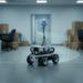 Simulated Robot Navigates Cluttered Space with Theta* Planning and LIDAR Mapping