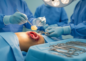 Residual bone cement after partial knee replacement is far more common than thought