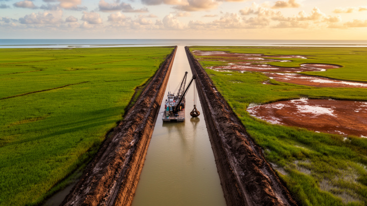 Canal dredging, not accelerating sea level rise, still drives Gulf of Mexico wetland loss