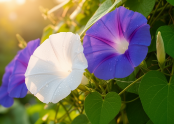 Rare Gene Deletion Turns Morning Glory Flowers Completely White