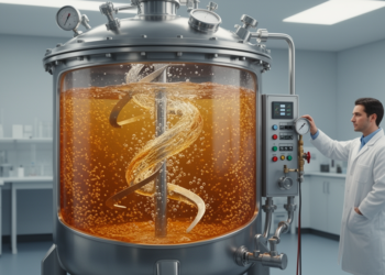 Dynamic pressure control and CFD-guided impeller redesign boost oxygen transfer in high-density yeast fermentation