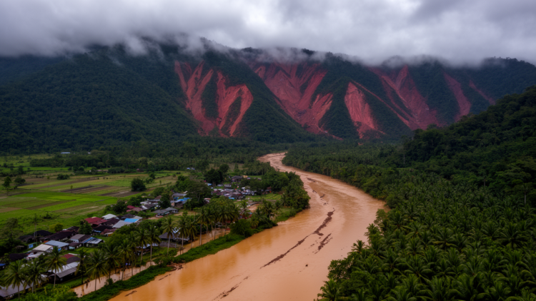 Floods and landslides mapped together in one Malaysian catchment risk picture