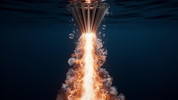 Simulations Reveal How Deep Water Squeezes and Destabilizes Aerospike Rocket Jets